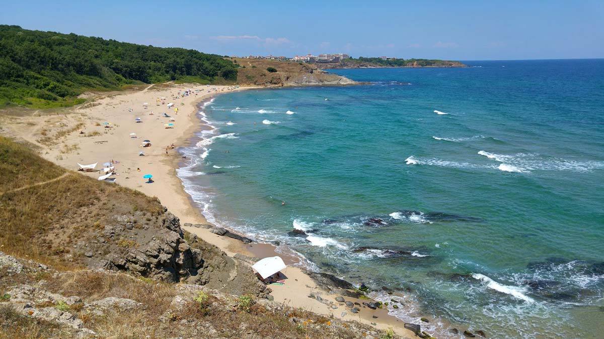 Playa de Lipite al sur de la costa de Bulgaria