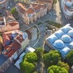 Vista área de la Mezquita Dzhumaya en Plovdiv